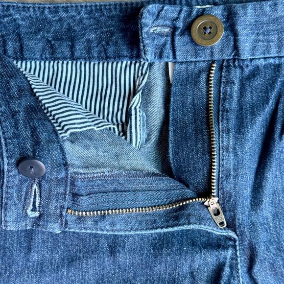 Ann Taylor LOFT Dark Wash Denim Flat Front Mid Rise Casual Shorts Size 6 - Picture 7 of 10